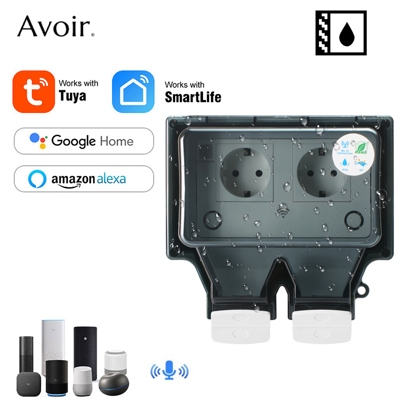 Outdoor Power Point Cover - Avoir Tuya Muur Stopcontacten Ip66 Waterdicht