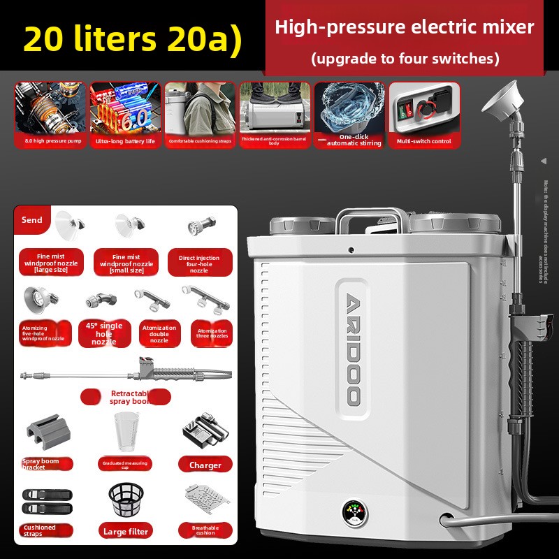 Electric Sprayer Backpack - Hogedruk Elektrische Spuitmachine Mixer Landbouw Rugspuit