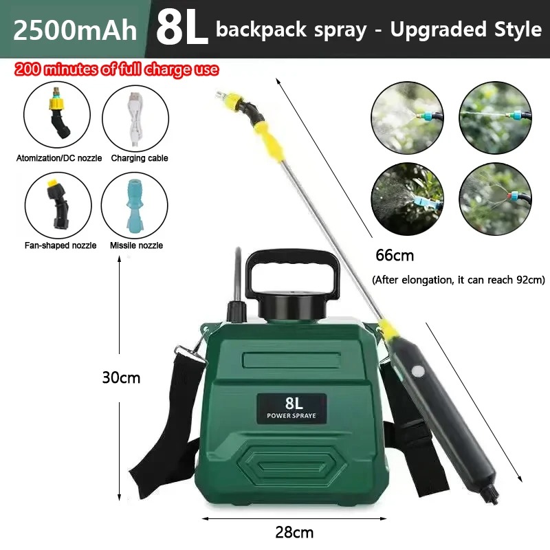 Electric Sprayer Backpack - Hogedruk landbouwspuit lithium batterij 8L rugzakspuit