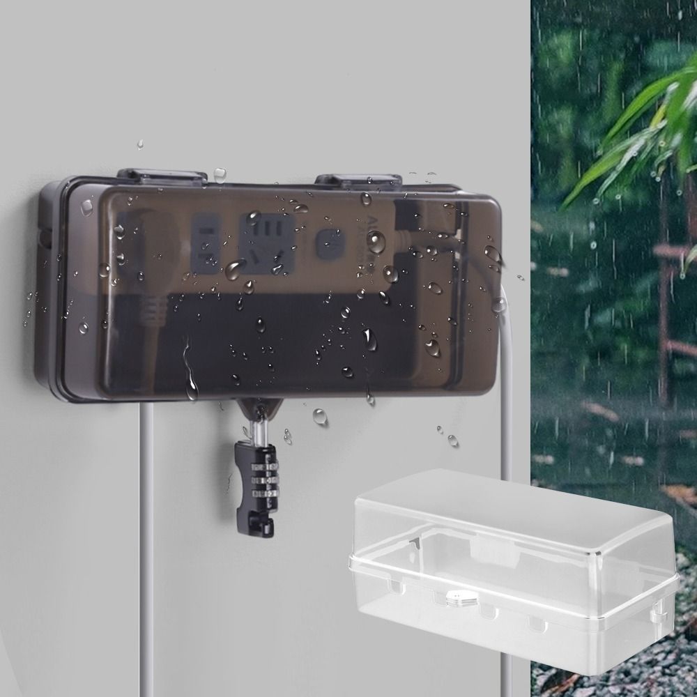 Outdoor Power Strip Weatherproof - Duurzame kunststof stekkerdoos Anti-diefstal Weerbestendige verlengsnoerhoes