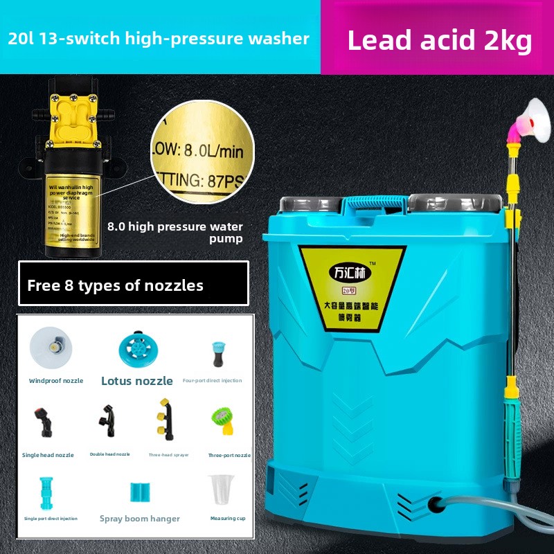 Electric Sprayer Backpack - Nieuwe rugzakspuit met dubbele klep, drie