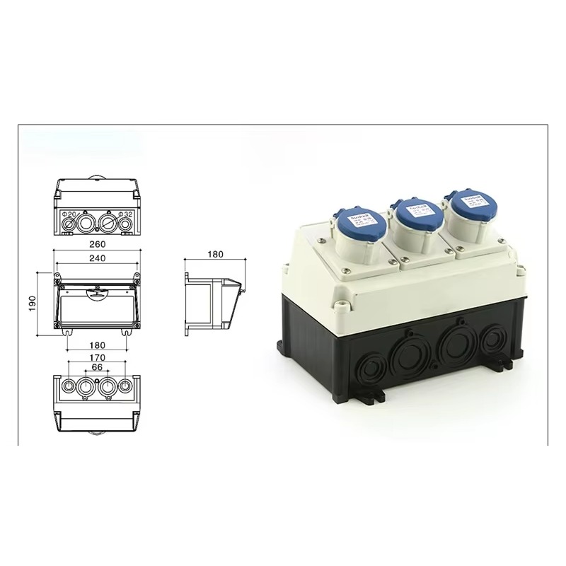 32A IP65 waterdichte kunststof - Outdoor Power Distribution Board recensie en prijs