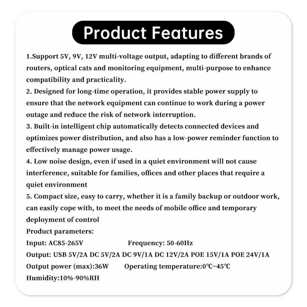 1018L 5V 9V 12V Back-up DC UPS - Outdoor Uninterruptible Power Supply recensie en prijs