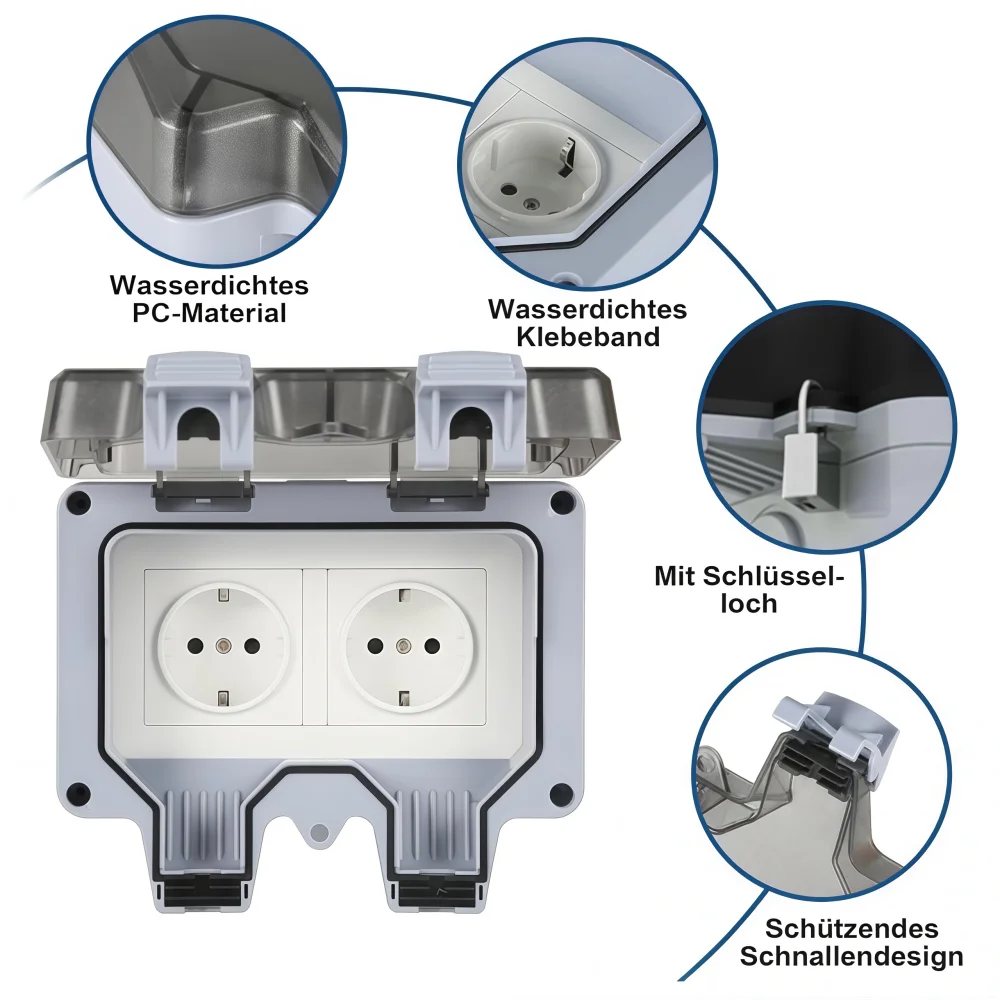 Waterdichte buitenstopcontact, - Outdoor Power Point Cover recensie en prijs