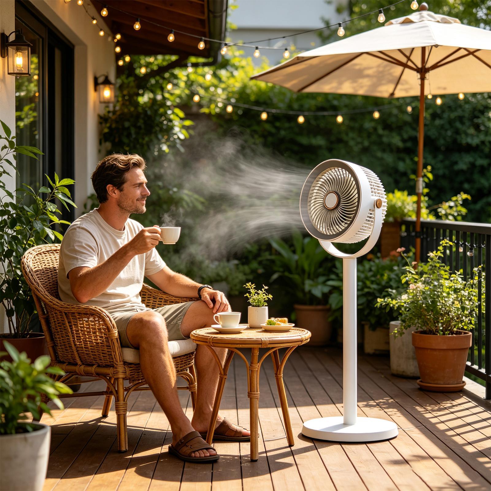 Staande ventilator Oplaadbaar  - Outdoor Power Pedestal recensie en prijs