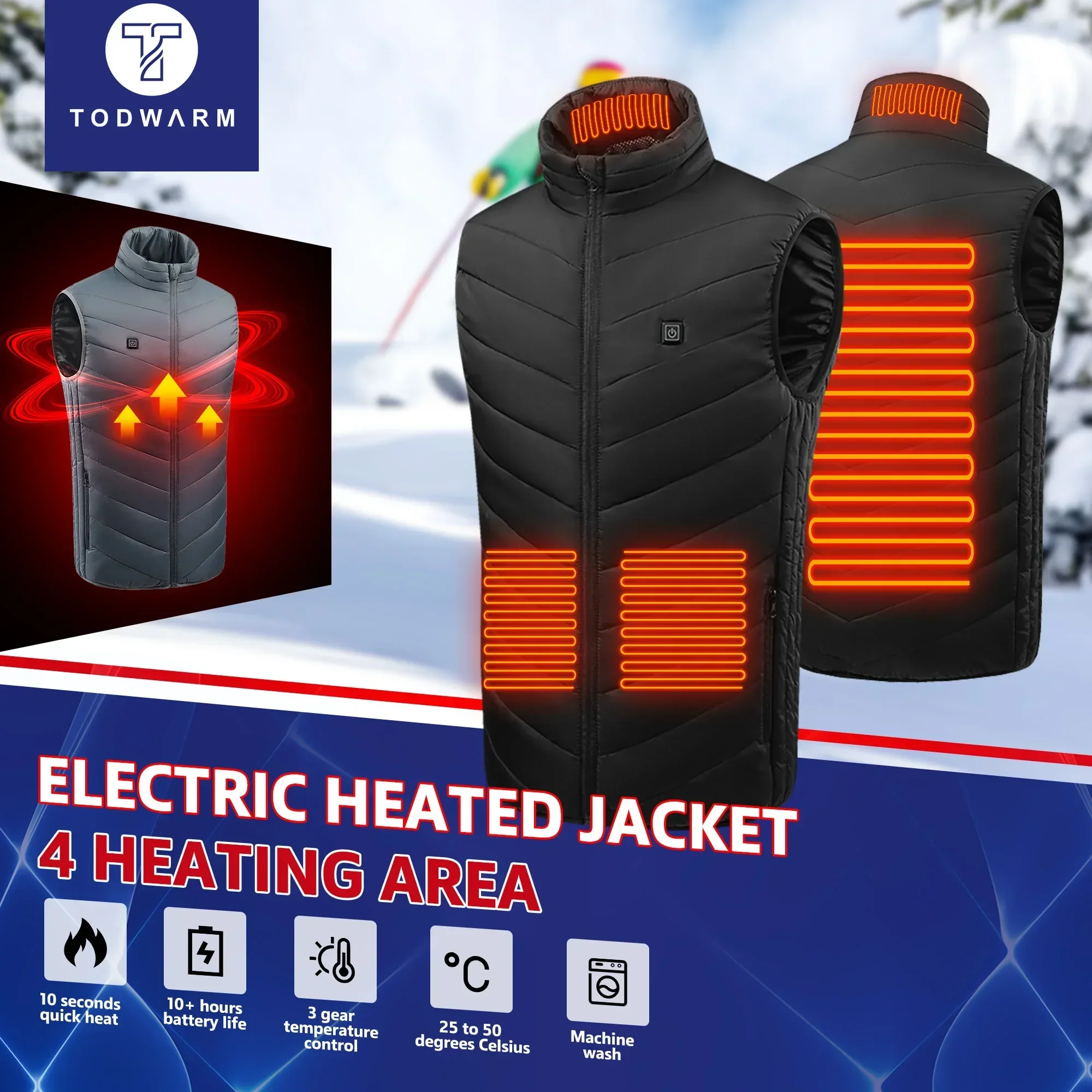 21-verwarmd vest Elektrisch ve - Outdoor Power Pedestal recensie en prijs